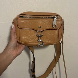 REBECCA MINKOFF PEBBLED MAC LEATHER BELT BAG